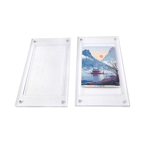 Acrylic thẻ trường hợp thẻ kinh doanh hiển thị rõ ràng Acrylic nam châm khung thẻ khung - Product Image 1