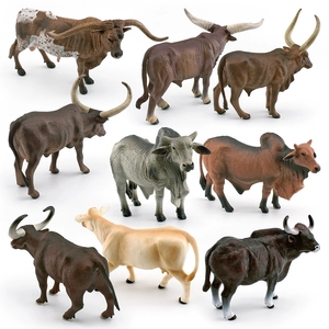Modelo de Animal de PVC para Decoración y Adorno: Simulación de Ganado Texas Longhorns, Zebu, Charolais, Gao'er Niu, Vaca de Agua de Río - Product Image 4
