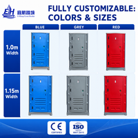 Toilettes portables en HDPE durables, entièrement personnalisables, préfabriquées, avec système de ventilation haute efficacité