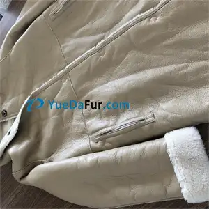 PU synthetic leather bonded faux shearling wool fur fabrics