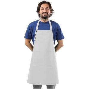 Delantal de algodón resistente al agua personalizado para mujer con correas ajustables y bolsillos 10 opciones de color disponibles - Product Image 3