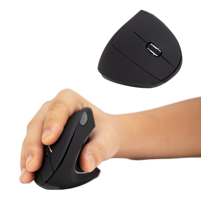 5th Generation Vertical Ergonomic Wireless Mouse, Dual Mode Silent Click, Wrist Pain Relief for Office & Gaming