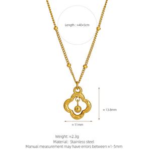 Trendy 2026 <b>Charm</b> Necklaces Hypoallergenic Jewelry 316l Stainless Steel 18k PVD Gold Plated Flower Zircon Necklace for Women - Product Image 6