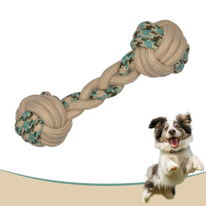 Penjualan langsung dari pabrik bola tali katun halter anjing berukuran sedang, latihan interaktif harian, mengasah gigi dan perang - Product Image 1