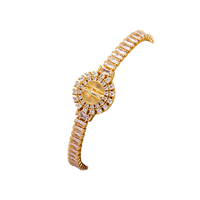 Bracelet chaîne tennis ajustable en cuivre plaqué or rose/platine avec zircons multicolores, style coréen tendance, idéal pour cadeau ou soirée