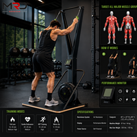 Máquina de Resistencia al Aire para Entrenamiento de Cuerpo Completo, Simulador de Esquí Interior - Air SkiErg Comercial