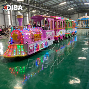 รถไฟลูกกวาดสีชมพูสำหรับเด็กสวนสนุกสวนสนุกสั่งทำได้ตามต้องการ - Product Image 3