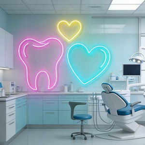 Enseigne néon LED personnalisée pour dentiste, motif dents souriantes, éclairage néon pour clinique dentaire, décoration murale - Product Image 6
