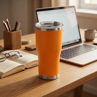Mug à café isotherme en acier inoxydable HAUSHOF 14oz avec couvercle et poignée, design de dessin animé pour maman, papa, enfants