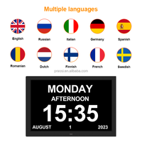 Pros grand écran numérique réveil Date heure pour les personnes âgées démence perte de mémoire rappel de médicaments Alzheimer horloge calendrier