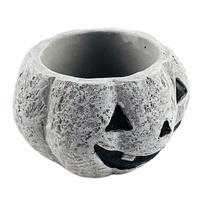 Pot de fleurs d'extérieur en ciment durable, fait main, écologique, en forme de citrouille, pour la décoration de jardin, Pâques, Halloween