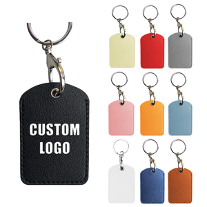 Promotional Gift PU Leather Key Card Holder Custom Rectangular Access Card Holder Mini Card Case with Custom LOGO