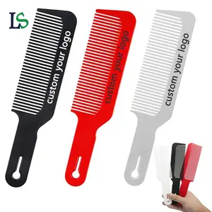 Custom LOGO Salon Styling Clipper Combs Hairdressing Men Women Pocket Plastic Hair Combs for Barbers