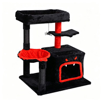 Arbre à chat de luxe moderne et écologique, personnalisable, en peluche, grand condo pour animaux, avec griffoir en bois de sisal naturel, 2 niveaux, vente en gros