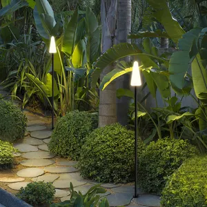庭の防水屋外LED芝生ライトスパイク付きキノコ形状D68H1110アクリルキノコLED屋外フロアランプ
