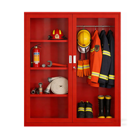 Armoire de lutte contre l'incendie en métal moderne à deux portes pour usage commercial dans les hôtels et les gymnases