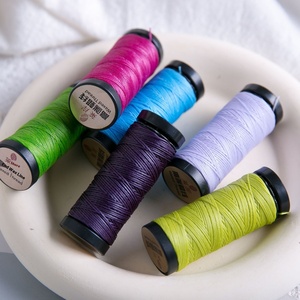 Móc khóa macrame siêu mỏng 0.3mm có độ bóng cao 30m tự làm sợi sáp có độ bền cao sợi dây dệt bằng tay đan phẳng với hoa văn nhuộm - Product Image 1