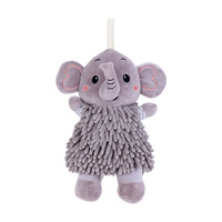 FF3833 maison salle de bain décor dessin animé cochon séchage des mains serviette absorbant chiffons de nettoyage chiffon Chenille floue éléphant essuie-mains