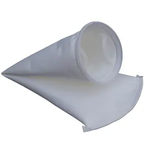 Manchon de filtre en Polyester PPS PTFE personnalisé, sac de filtre liquide Non tissé soudé avec anneau