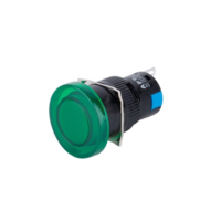 Boutons électroniques industriels à LED lumineux, à encastrer, bleus, à tête plate, avec anneau extérieur en alliage d'argent, indice de protection IP67, 30 mm, 1NO1NC, 5A