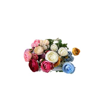 ช่อดอกกุหลาบประดิษฐ์ 5 หัว หลายสี สำหรับตกแต่งบ้านและงานแต่งงาน - Product Image 5