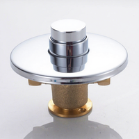 Robinet de lavabo encastré à bouton-poussoir dissimulé pour zone publique, en cuivre, monocommande, à action retardée