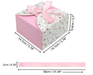 Boîte à dragées <span class=keywords><strong>carrée</strong></span> en papier pour chocolats, petits gâteaux, cadeaux, dragées, bonbons de mariage pour invités - Product Image 4