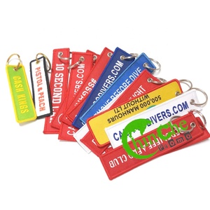 Biểu Tượng Tùy Chỉnh Thêu Màu Đỏ Vải Chuyến Bay Keychain Vải Chuyến Bay Key Tag Cho Khuyến Mãi Loại Bỏ Trước Khi Rush Vòng Chìa Khóa - Product Image 2