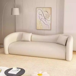 Canapé de salon pour petit appartement de luxe léger - Canapé en cuir double trois places résistant aux griffes de chat pour maisons <span class=keywords><strong>d</strong></span>'hôtes et hôtels - Product Image 4