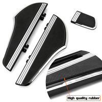 Pour Harley Davidson 1980-UP Touring Street Road Glide : Planches de sol Defiance pour passager avec levier de changement de vitesse talon-orteil à découpe de bord