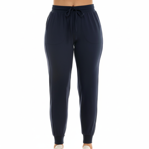 Pantalon de jogging taille haute personnalisé pantalon de jogging décontracté en coton pour femme avec cordon de serrage broderie décoration pantalon de jogging Streetwear - Product Image 1