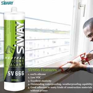 SV-666 dính niêm phong nhanh chóng chữa không thấm nước chống khuôn Trắng chung trung tính Silicone <span class=keywords><strong>sealant</strong></span> cho chế biến gỗ & Xây Dựng - Product Image 2