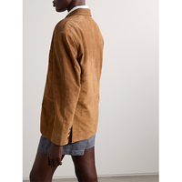 Veste décontractée en daim marron pour femme Coupe ample Manches longues Vêtement d'extérieur quotidien