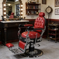 Chaise de salon de coiffure Meientai, chaise de barbier vintage en cuir PVC, mobilier de salon, chaise de barbier, prix de gros