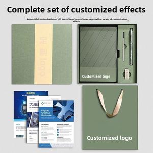 Cuaderno de Negocios de Cuero PU de Lujo Personalizado y Juego de Bolígrafos, Papelería Promocional con Logotipo Personalizado - Product Image 3
