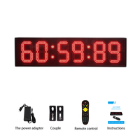 Chronomètre électronique de course à 6 chiffres de 6 pouces pour l'entraînement sportif, l'utilisation en conférence, affichage unilatéral, alimentation par prise secteur, sans boutons