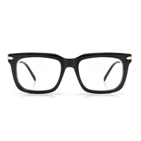 Montura Óptica Retro de Alta Calidad, Cuadrada, Hecha a Mano en Italia, Gafas Gruesas para Hombre y Mujer, Logotipo Personalizado, Gafas de Acetato