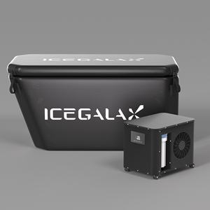 Baignoire de plongeon à glace inclinée ICEGALAX en stock local aux États-Unis, avec ou sans logo en option, compatible avec les refroidisseurs d'eau - Product Image 6