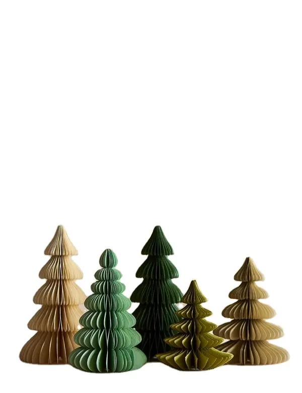 2022 New Arrivals Paper Diy Honeycomb Paper Artificial Christmas Tree Ornaments Tree For Indoor