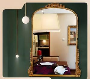 <span class=keywords><strong>Miroir</strong></span> intelligent LED arqué rétro français, <span class=keywords><strong>miroir</strong></span> de salle de bain rectangulaire sculpté de luxe, <span class=keywords><strong>miroir</strong></span> mural européen - Product Image 1
