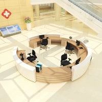 Comptoir d'information rond sur mesure en acrylique pour banque, hôpital, pharmacie – Mobilier de conception personnalisée