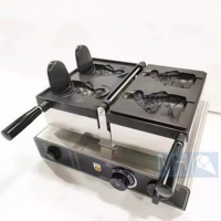 Machine à Taiyaki Électrique Portable Commerciale Automatique pour Gaufres en Forme de Poisson Personnalisées pour Restaurants et Hôtels