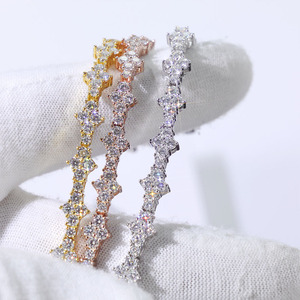 สร้อยคอเทนนิสฮิปฮอปแบบสั่งทำพิเศษ ประดับเพชรโมอิสซาไนต์ เงินแท้ 925  แบบ Iced Out Bling  ผ่านการทดสอบเพชร VVS - Product Image 6