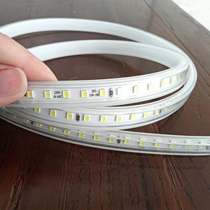 แถบไฟ LED <span class=keywords><strong>110V</strong></span> 220V 18W IP68กันน้ำสีเดียว120ไฟ LED 180 20cm ตัด2835 3030