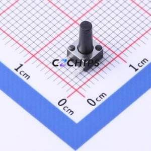 TSC018A09026A Tactile Switch Through hole Component (THT) Switch Single Pole Single Throw Round Button 50gf Right Angle Insert - Product Image 1