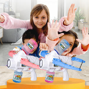 Pistola de Burbujas y Lanzador de Agua 2 en 1 con Luces LED de Colores y Abundantes Burbujas para Niños, Juego al Aire Libre de Verano - Product Image 5
