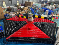Balayeuse gonflable commerciale motorisée Wipeout en PVC certifiée CE pour la location événementielle et les fêtes
