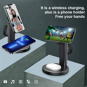 Magnetic Charger Wireless Power Bank Multi-function Wireless <b>Charging</b> Station 3 in 1 Fast Phone Charger Stand - Product Image 5