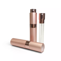 Botol Semprot Parfum Mini Saku Wanita 5ml Kapasitas Aluminium dengan Pompa Penutup Desain Putar Kemasan Twist