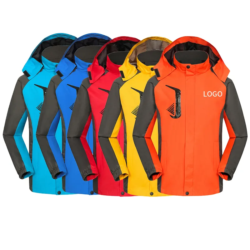 Customizable Breathable Windbreaker Waterproof and windproof plus size men's coats outdoor jackets